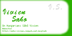 vivien saho business card